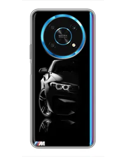 Чехол для Huawei Honor Magic 5 Lite 5G с картинкой «Силуэт BMW в темноте»
