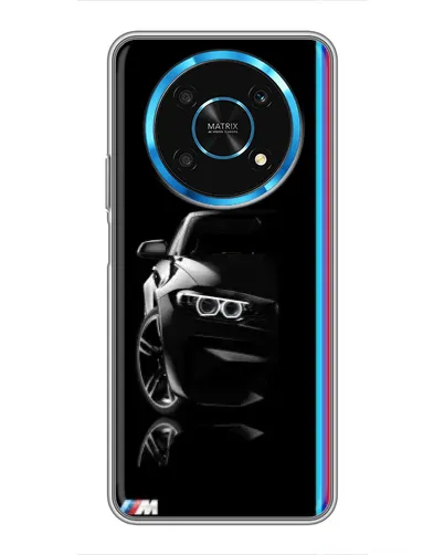 Чехол для Huawei Honor Magic 5 Lite 5G с картинкой «Силуэт BMW в темноте»
