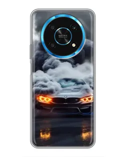 Чехол для Huawei Honor Magic 5 Lite 5G с картинкой «BMW в дыму»