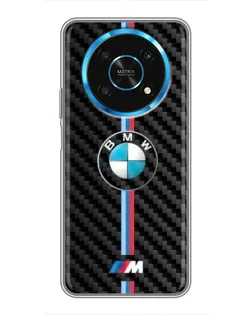 Чехол для Huawei Honor Magic 5 Lite 5G с картинкой «Эмблема BMW и карбон»