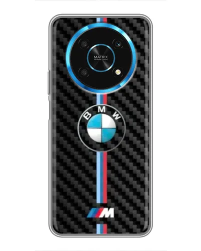Чехол для Huawei Honor Magic 5 Lite 5G с картинкой «Эмблема BMW и карбон»