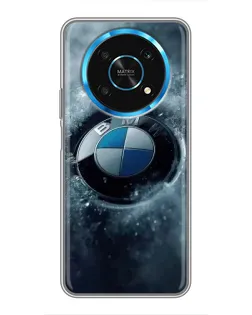 Чехол для Huawei Honor Magic 5 Lite 5G с картинкой «Логотип BMW — лед»