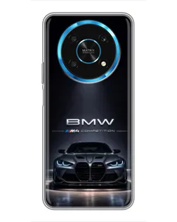 Чехол для Huawei Honor Magic 5 Lite 5G с картинкой «BMW сквозь ночной город»