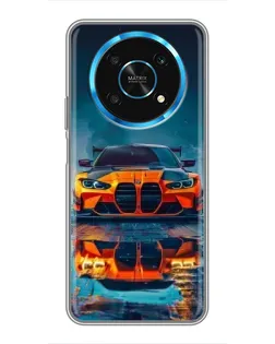Чехол для Huawei Honor Magic 5 Lite 5G с картинкой «BMW — золотая эмблема»