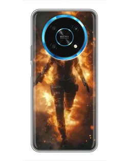 Чехол для Huawei Honor Magic 5 Lite 5G с картинкой «BMW — скорость в дожде»