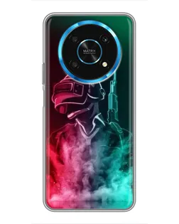 Чехол для Huawei Honor Magic 5 Lite 5G с картинкой «PUBG — огненный воин»