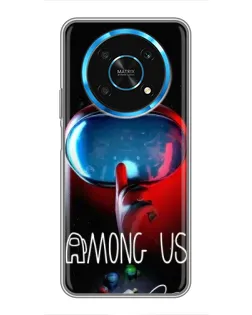 Чехол для Huawei Honor Magic 5 Lite 5G с картинкой «Красный импостер — макро»
