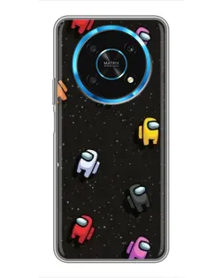 Чехол для Huawei Honor Magic 5 Lite 5G с картинкой «Космический паттерн Among Us»