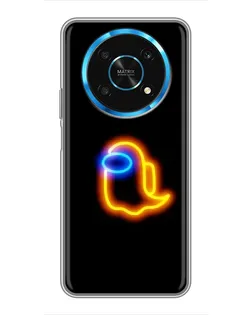 Чехол для Huawei Honor Magic 5 Lite 5G с картинкой «Among Us неоновое сияние»
