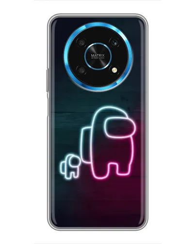 Чехол для Huawei Honor Magic 5 Lite 5G с картинкой «Among Us неон-арт»