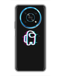 Чехол для Huawei Honor Magic 5 Lite 5G с картинкой «Among Us неон»