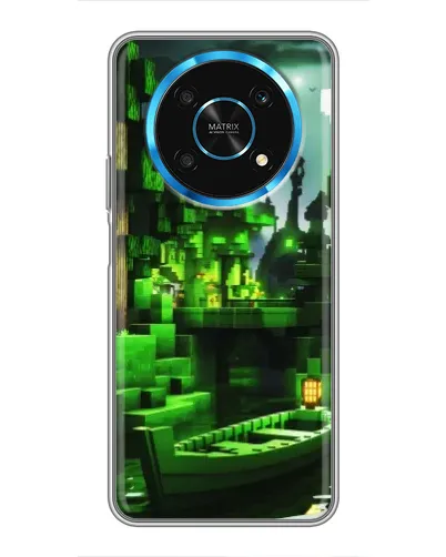 Чехол для Huawei Honor Magic 5 Lite 5G с картинкой «Minecraft лесной пейзаж»