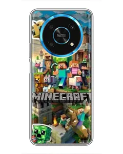 Чехол для Huawei Honor Magic 5 Lite 5G с картинкой «Замок Minecraft»