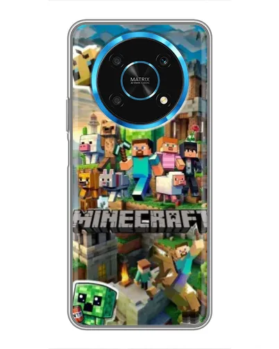 Чехол для Huawei Honor Magic 5 Lite 5G с картинкой «Замок Minecraft»