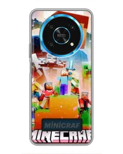 Чехол для Huawei Honor Magic 5 Lite 5G с картинкой «Minecraft герои игры»