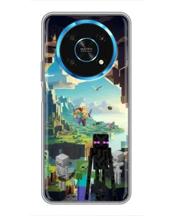 Чехол для Huawei Honor Magic 5 Lite 5G с картинкой «Эндермен в лесу»
