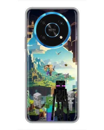 Чехол для Huawei Honor Magic 5 Lite 5G с картинкой «Эндермен в лесу»