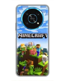 Чехол для Huawei Honor Magic 5 Lite 5G с картинкой «Minecraft классический мир»