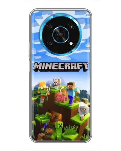 Чехол для Huawei Honor Magic 5 Lite 5G с картинкой «Minecraft классический мир»