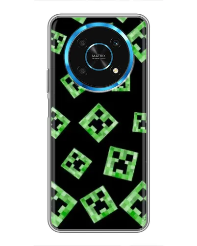Чехол для Huawei Honor Magic 5 Lite 5G с картинкой «Паттерн с криперами»