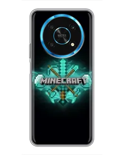 Чехол для Huawei Honor Magic 5 Lite 5G с картинкой «Minecraft Diamond лого»
