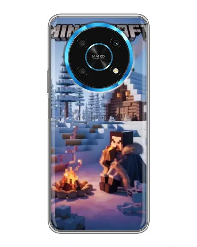 Чехол для Huawei Honor Magic 5 Lite 5G с картинкой «Зимний Minecraft»