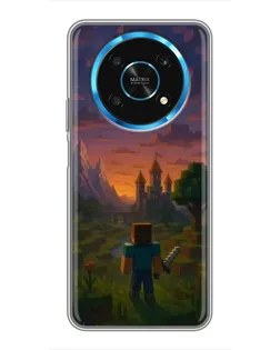 Чехол для Huawei Honor Magic 5 Lite 5G с картинкой «Стив у башни»