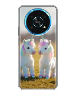 Чехол для Huawei Honor Magic 5 Lite 5G с картинкой «Пара единорогов»