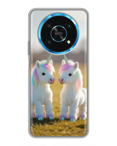 Чехол для Huawei Honor Magic 5 Lite 5G с картинкой «Пара единорогов»