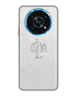 Чехол для Huawei Honor Magic 5 Lite 5G с картинкой «Иоанна 3:16 Крест»