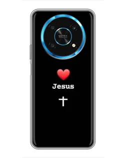 Чехол для Huawei Honor Magic 5 Lite 5G с картинкой «Сердце - Jesus»