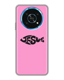 Чехол для Huawei Honor Magic 5 Lite 5G с картинкой «Розовый символ  Jesus»