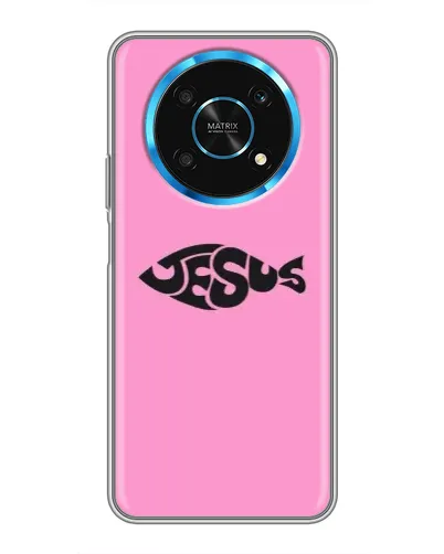 Чехол для Huawei Honor Magic 5 Lite 5G с картинкой «Розовый символ  Jesus»