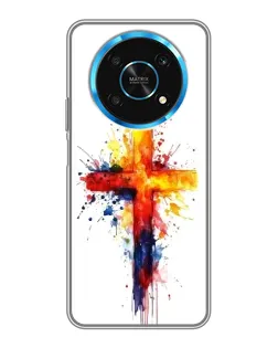 Чехол для Huawei Honor Magic 5 Lite 5G с картинкой «Акварельный крест»