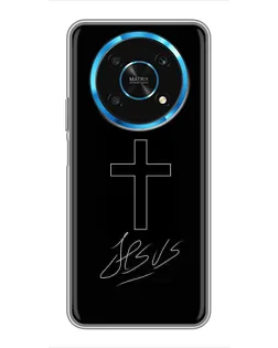 Чохол для Huawei Honor Magic 5 Lite 5G з картинкою «Графічний хрест Jesus»