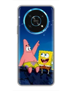 Чохол для Huawei Honor Magic 5 Lite 5G з картинкою «Губка Боб та Патрік вночі» Чохол для Huawei Honor Magic 5 Lite 5G з картинкою «Губка Боб та Патрік вночі»