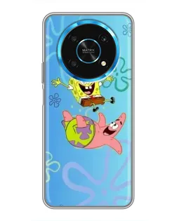 Чехол для Huawei Honor Magic 5 Lite 5G с картинкой «Спанч Боб и Патрик»