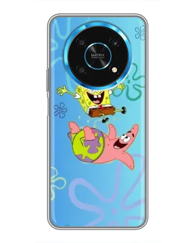 Чехол для Huawei Honor Magic 5 Lite 5G с картинкой «Спанч Боб и Патрик»