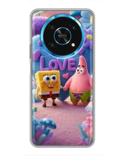 Чехол для Huawei Honor Magic 5 Lite 5G с картинкой «Губка Боб Патрик»