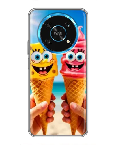 Чехол для Huawei Honor Magic 5 Lite 5G с картинкой «Спанч Боб мороженое»