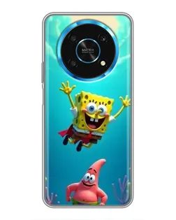 Чехол для Huawei Honor Magic 5 Lite 5G с картинкой «Спанч Боб под водой»