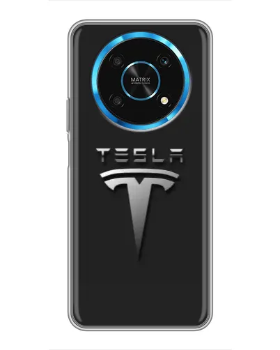 Чехол для Huawei Honor Magic 5 Lite 5G с картинкой «Стальной логотип Tesla»