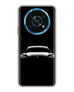 Чехол для Huawei Honor Magic 5 Lite 5G с картинкой «Фары Tesla Night»