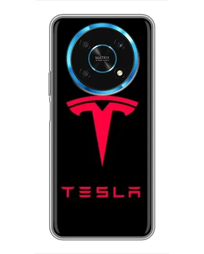 Чехол для Huawei Honor Magic 5 Lite 5G с картинкой «Tesla Red Logo»