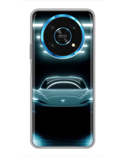Чехол для Huawei Honor Magic 5 Lite 5G с картинкой «Tesla в неоне»