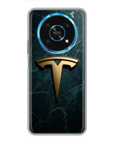 Чехол для Huawei Honor Magic 5 Lite 5G с картинкой «Мраморная Tesla Gold»