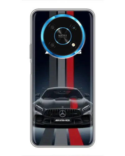 Чехол для Huawei Honor Magic 5 Lite 5G с картинкой «Mercedes — белый карбон»