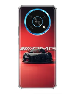Чехол для Huawei Honor Magic 5 Lite 5G с картинкой «Mercedes AMG — красная линия»