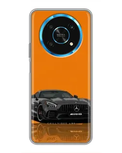 Чехол для Huawei Honor Magic 5 Lite 5G с картинкой «Оранжевый Mercedes AMG»
