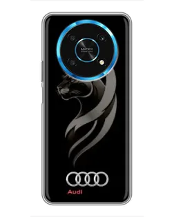 Чехол для Huawei Honor Magic 5 Lite 5G с картинкой «Графика — пантера и Audi»